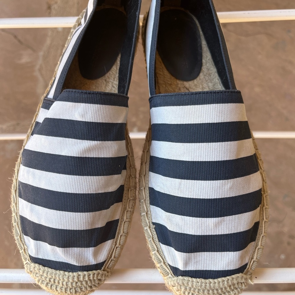 Rebecca Minkoff Espadrilles Navy White Stripe Alpargatas size 7